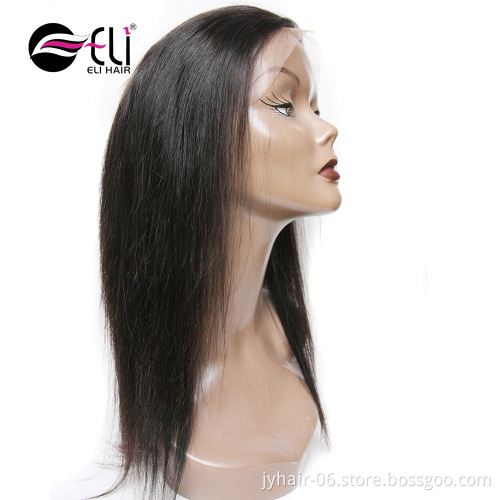 Factory Wholesale 360 lace wig pre plucked with Brazilian remy human hair bundles straight